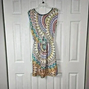 Allen Schwartz ALLEN B. Tribal Multicolor Mini Dress Size Large